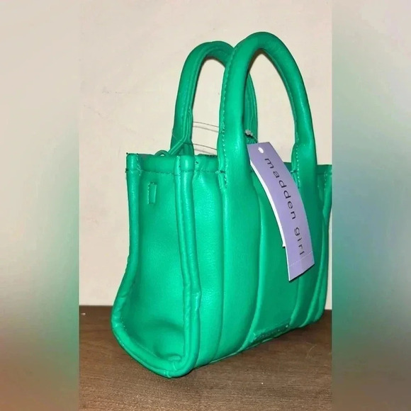 NWTS MADDEN GIRL GREEN RHINESTONE TOTE WITH CROSSBODY STRAP - Picture 8 of 8